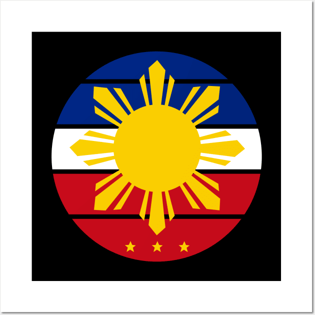 Philippines Three Stars and a Sun (Clean Version) Wall Art by Design_Lawrence